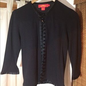 Shanghai Tang women’s black cardigan sweater